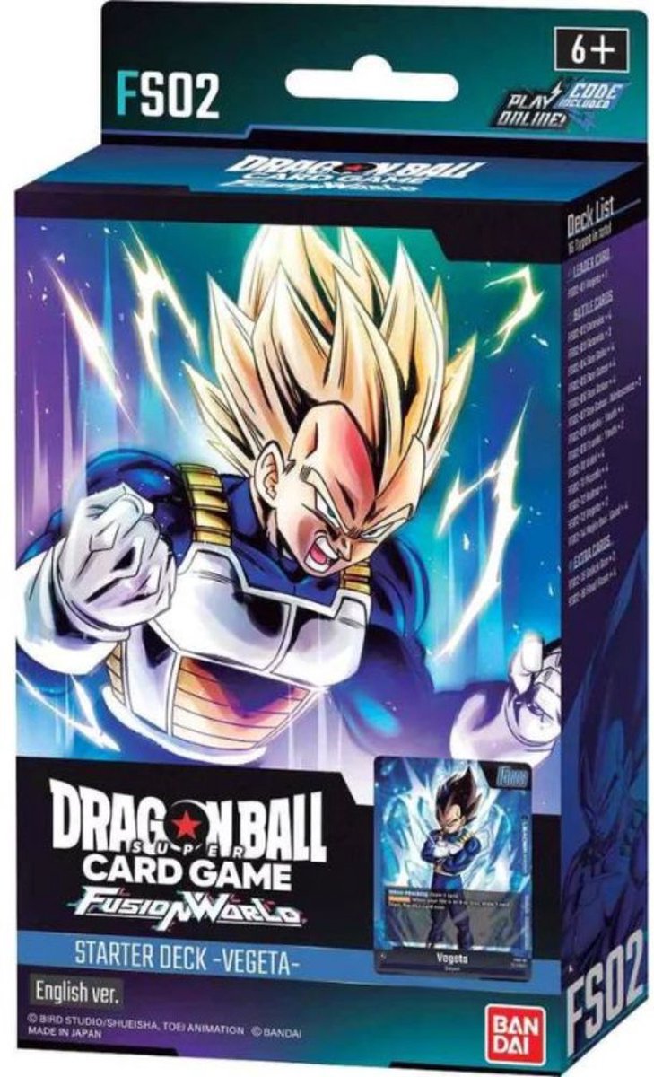 Bandai Namco Dragon Ball SCG Fusion World FS02 Deck de démarrage Vegeta