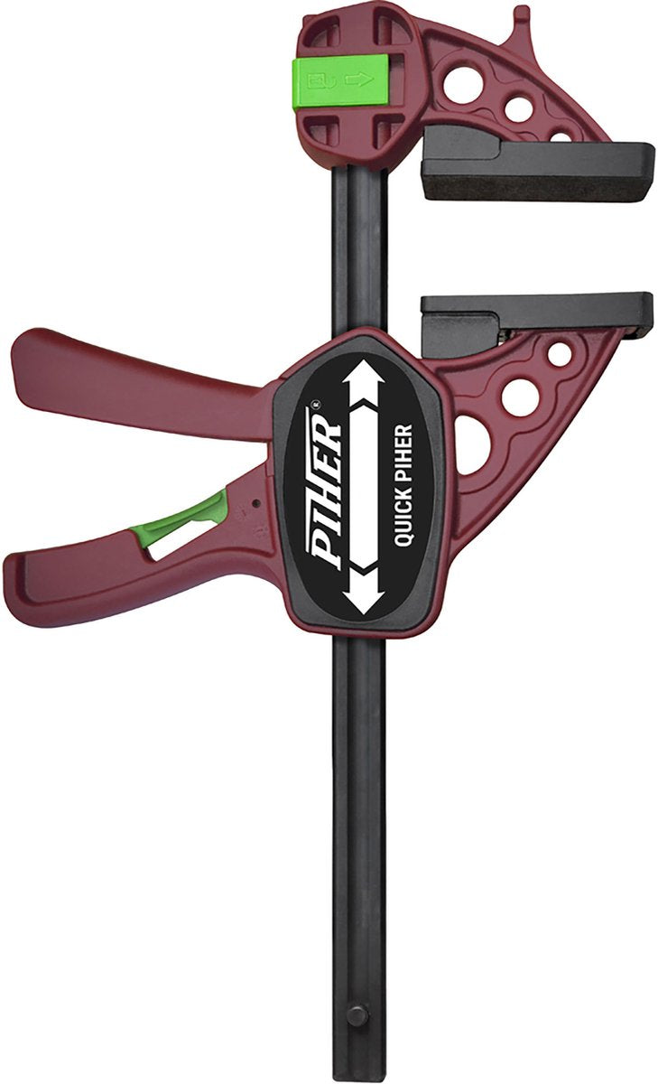 Piher jeu de pinces extra rapides à une main - pinces légères pour un serrage rapide et facile - réversible - force de serrage 150 kg - plage de serrage 30 cm - 2 pièces