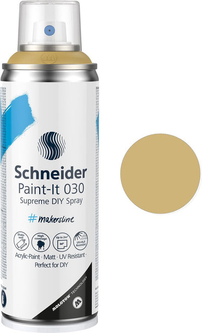 Schneider papeterie Schneider peinture en aérosol - paint-it 030 - peinture en aérosol bricolage - peinture acrylique - 200 ml - or - s-ml03050066