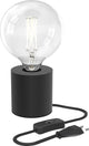 Lampe de table Calex ronde - industrielle - culot E27 - noir - excl. source de lumière