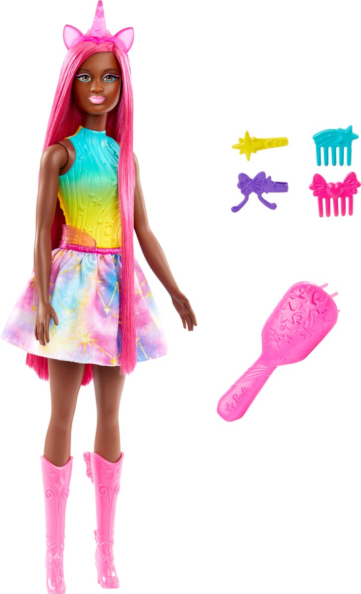 Mattel Fashion Doll Sirène aux cheveux longs rose