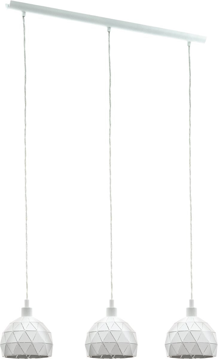 Lampe à suspension Eglo roccaforte - e14 - 75 cm - blanche