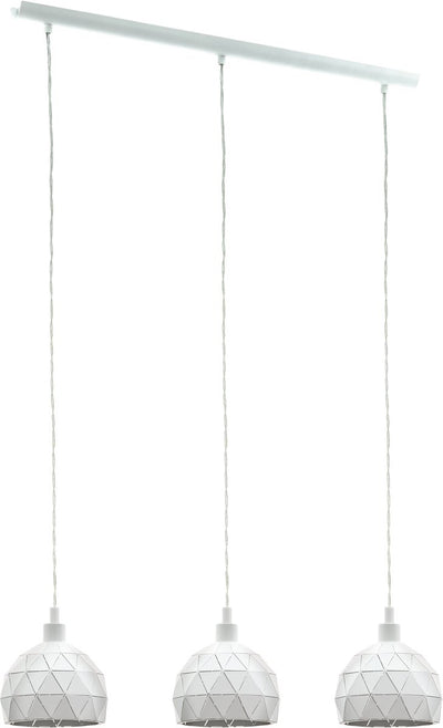 Lampe à suspension Eglo roccaforte - e14 - 75 cm - blanche