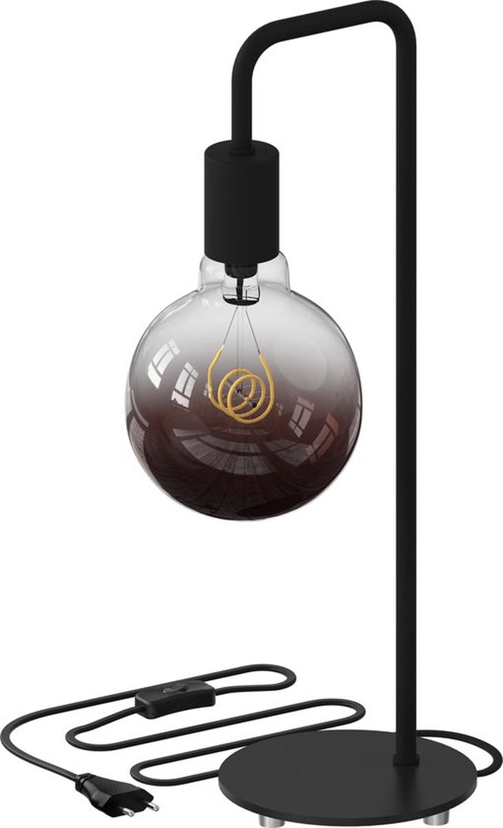 Lampe de table Calex u-line - industrielle - culot E27 - noir - excl. source de lumière