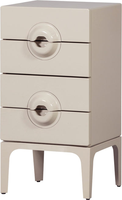 Commode Woood 4 tiroirs fusionnés - bois - grège - 89x44x45 cm