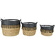 Gerkimex ensemble de paniers 3 pièces anthracite naturel