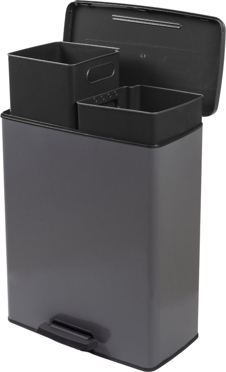 Curver Curver Decobin Duo Poubelle 26 + 26L Cool Grey