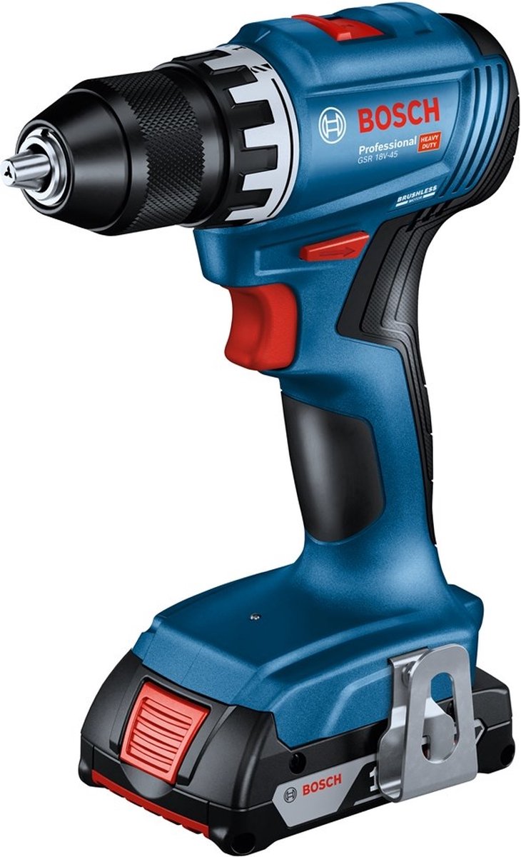 Perceuse-visseuse sans fil Bosch professional gsr 18v-45 18v 2,0ah en coffret L - 06019k3202