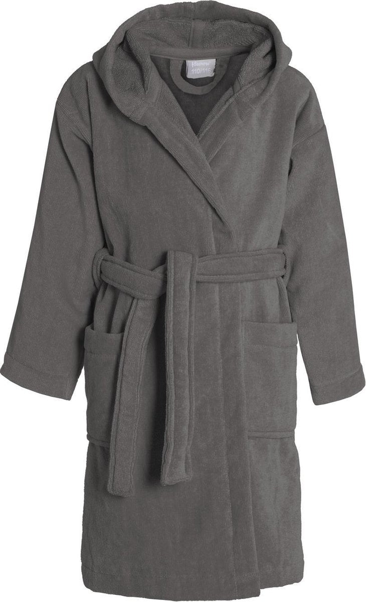 Hippocampe - pure - peignoir enfant - graphite - 134 140