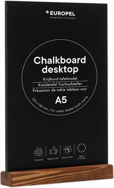 Tableau européen debout - modèle de table - A5 - bois