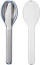 Mepal - set de couverts elliptiques 3 pièces - couteau. fourchette et cuillère - acier inoxydable - bleu nordique