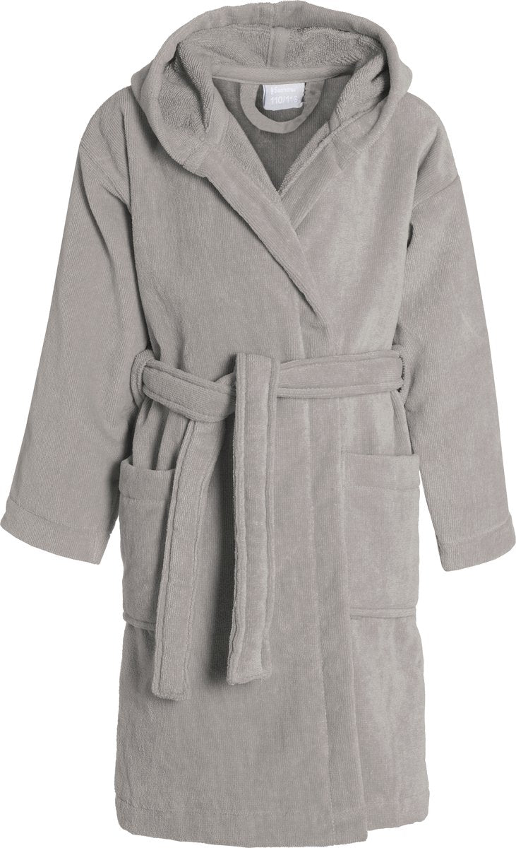 Hippocampe - pure - peignoir enfant - ciment - 158 164
