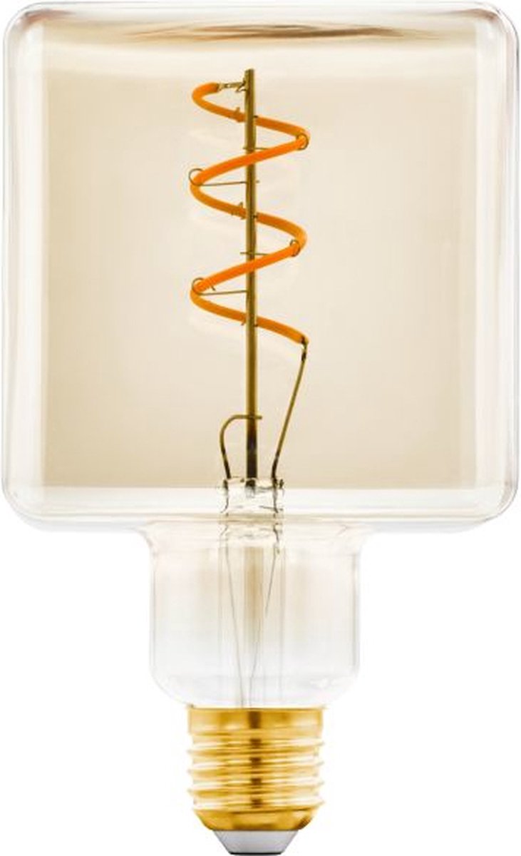 Lampe LED Eglo - E27 - ø 9,5 cm - ambre - carrée - 1600k - dimmable