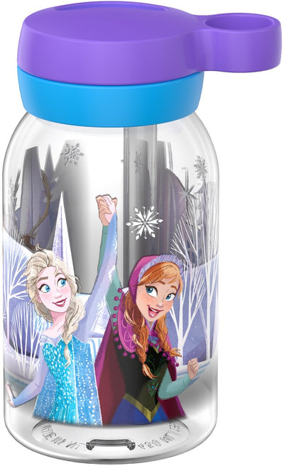 Gourde Mepal avec campus en paille - 450 ml - gourde pour enfants - étanche - couvercle à vis hygiénique - amis de la Reine des neiges