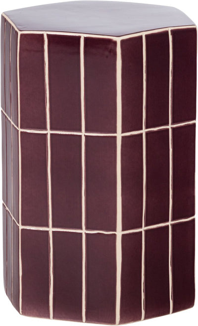 Table d'appoint décorative Woood plu - céramique - violet - 42x30x26