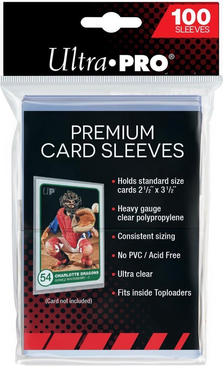 Pochettes pour cartes Ultrapro ultra pro premium transparentes (100 pochettes)