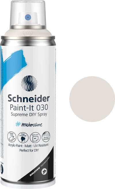 Schneider papeterie Schneider bombe aérosol peinture - paint-it 030 - peinture en aérosol bricolage - peinture acrylique - 200 ml - gris - s-ml03050005