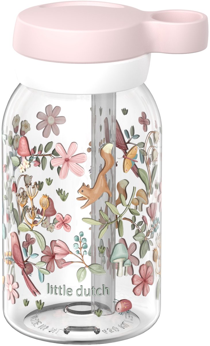 Gourde Mepal avec campus en paille - 450 ml - Gourde pour enfants - étanche - Couvercle hygiénique à visser - Merveilles des fées