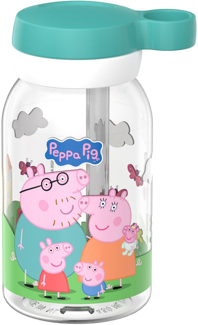 Gourde Mepal avec campus en paille - 450 ml - gourde pour enfants - étanche - couvercle hygiénique à visser - Peppa Pig