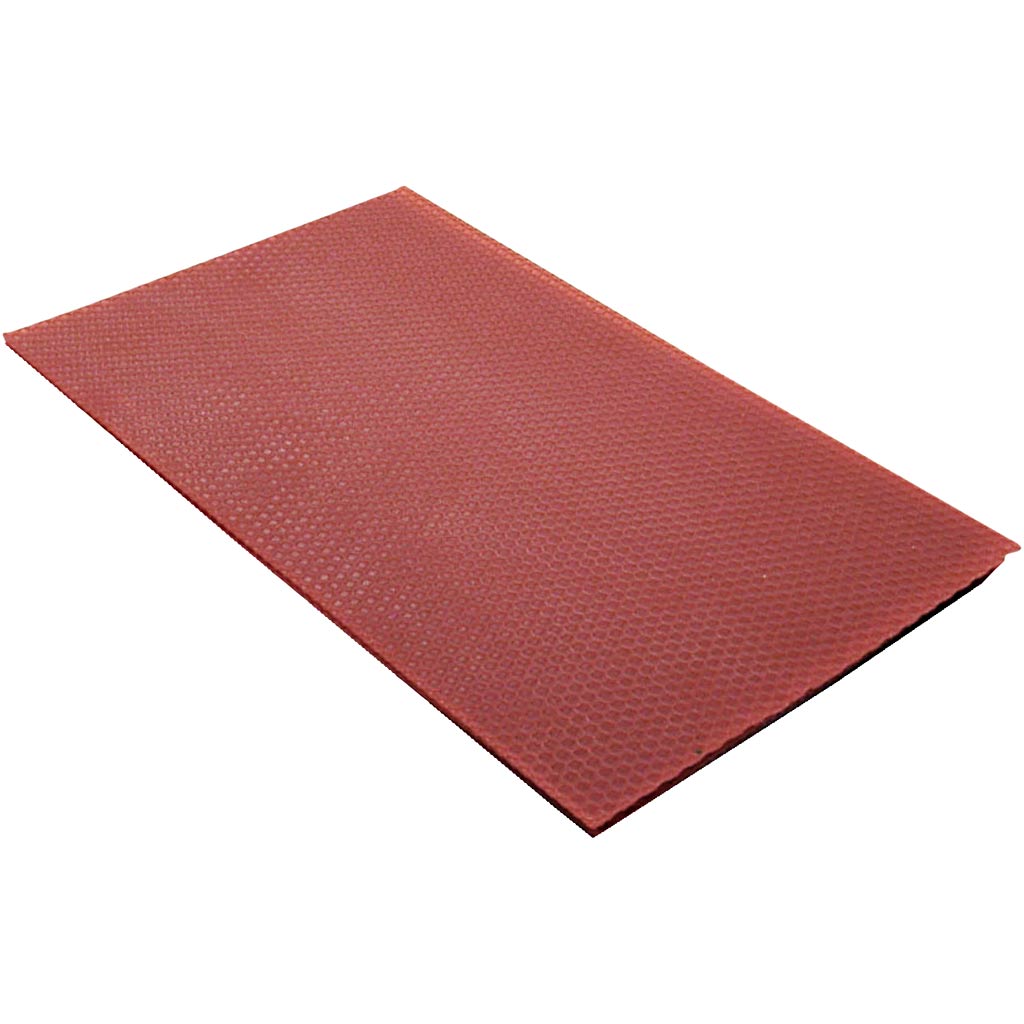 Feuilles de cire d'abeille, format 20x33 cm, épaisseur 2 mm, rouge, 1 pièce