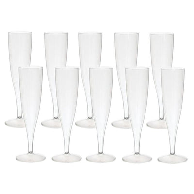 Duni champagne en verre cristallo plastique 10 pièces