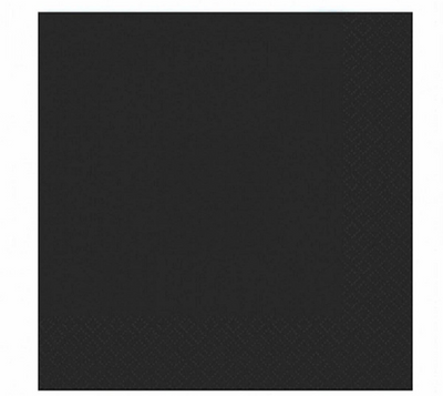 Serviettes Duni noires 33x33cm bio