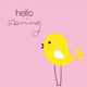 Duni Duni Paassevet Hello Spring Rose Jaune 33x33 CM