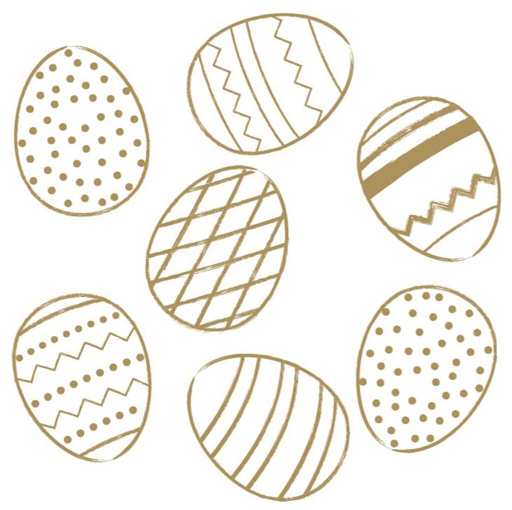Duni Duni Napkins Golden Eggs 3-LAAGS 33X33CM