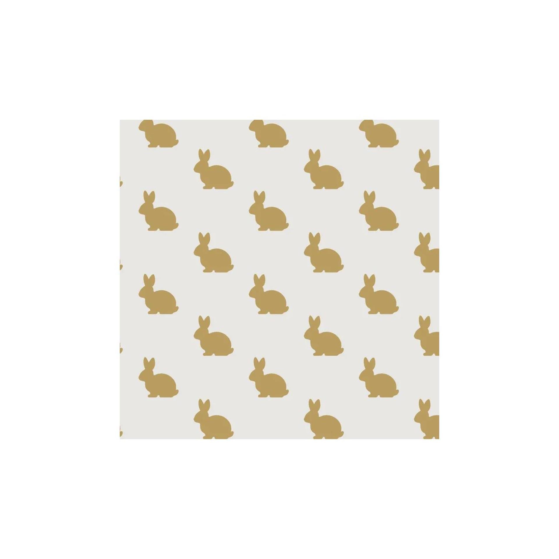 Serviettes Duni lapin doré 24cm