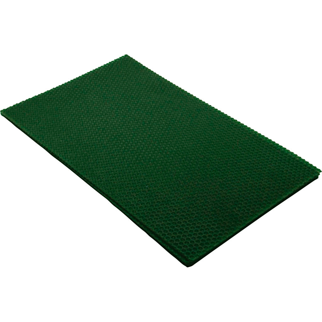 Feuilles de cire d'abeille, format 20x33 cm, épaisseur 2 mm, vert, 1 pièce