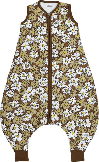 Meyco bébé vintage fleur bébé hiver sommeil salopette pull - chocolat - 80 cm - 2,0 tog