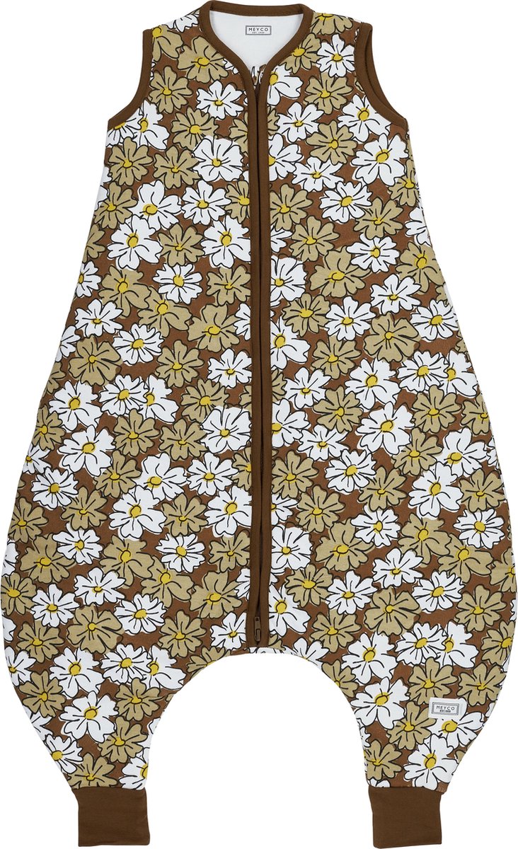 Meyco bébé vintage fleur bébé hiver sommeil salopette pull - chocolat - 80 cm - 2,0 tog