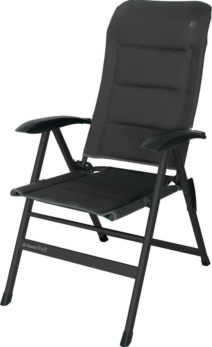 Eurotrail chaise de camping kendal 47 x 44 x 120 cm polyester - anthracite