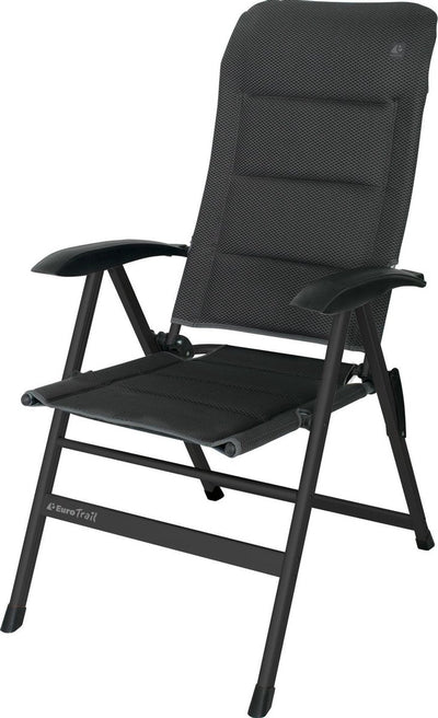 Eurotrail chaise de camping kendal 47 x 44 x 120 cm polyester - anthracite