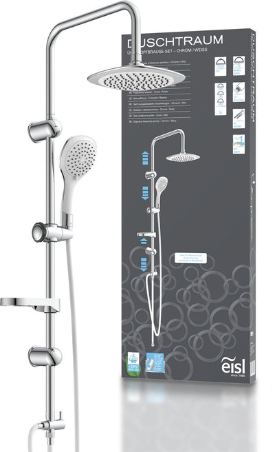 Ensemble de douche de tête Eisl duschtraum - chrome-blanc