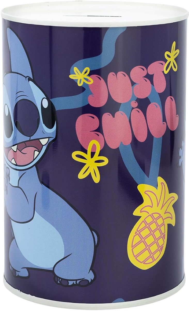 Tirelire en métal Lilo Stitch - Disney - 10 x 15 cm