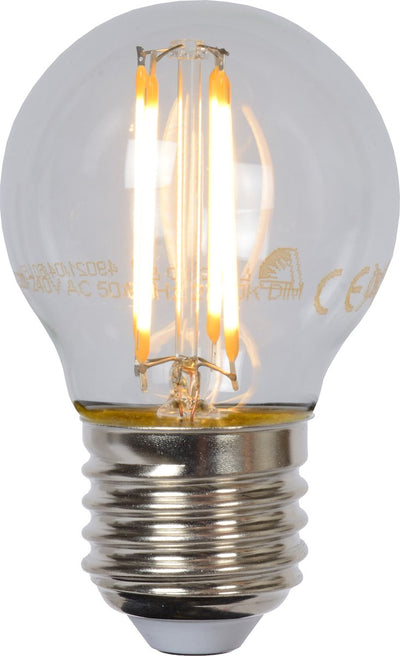 Lucide g45 - lampe à filament - ø 4,5 cm - LED dimmable - E27 - 1x4W 2700K - transparent