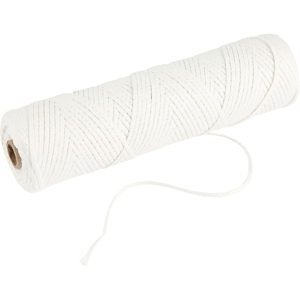 Mèche Creativ company, adaptée aux bougies à immersion (dia. 15-22 mm) et aux bougies coulées (dia. 40-60 mm), 100 gr, 50 m 1 rouleau