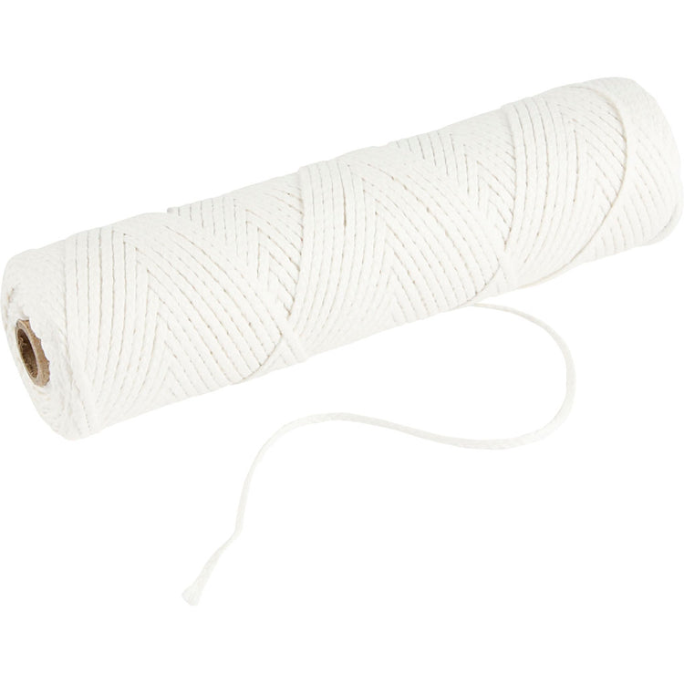 Mèche Creativ company, adaptée aux bougies à immersion (dia. 15-22 mm) et aux bougies coulées (dia. 40-60 mm), 100 gr, 50 m 1 rouleau