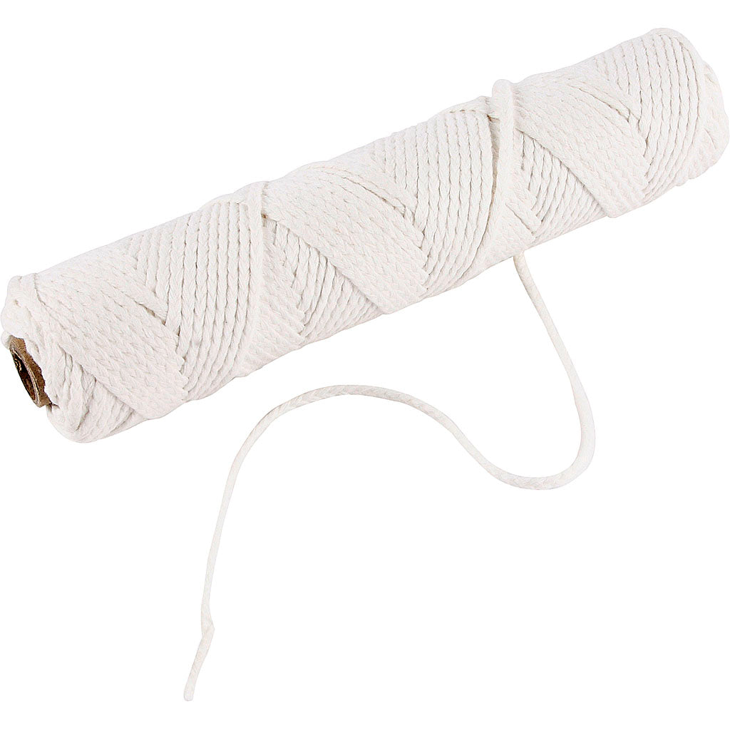 Mèche Creativ company pour stéarine, adaptée aux bougies coulées d'un diamètre de 50-70 mm, 100 gr, 80 m 1 rouleau
