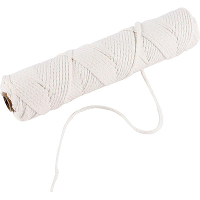 Mèche Creativ company pour stéarine, adaptée aux bougies coulées d'un diamètre de 50-70 mm, 100 gr, 80 m 1 rouleau