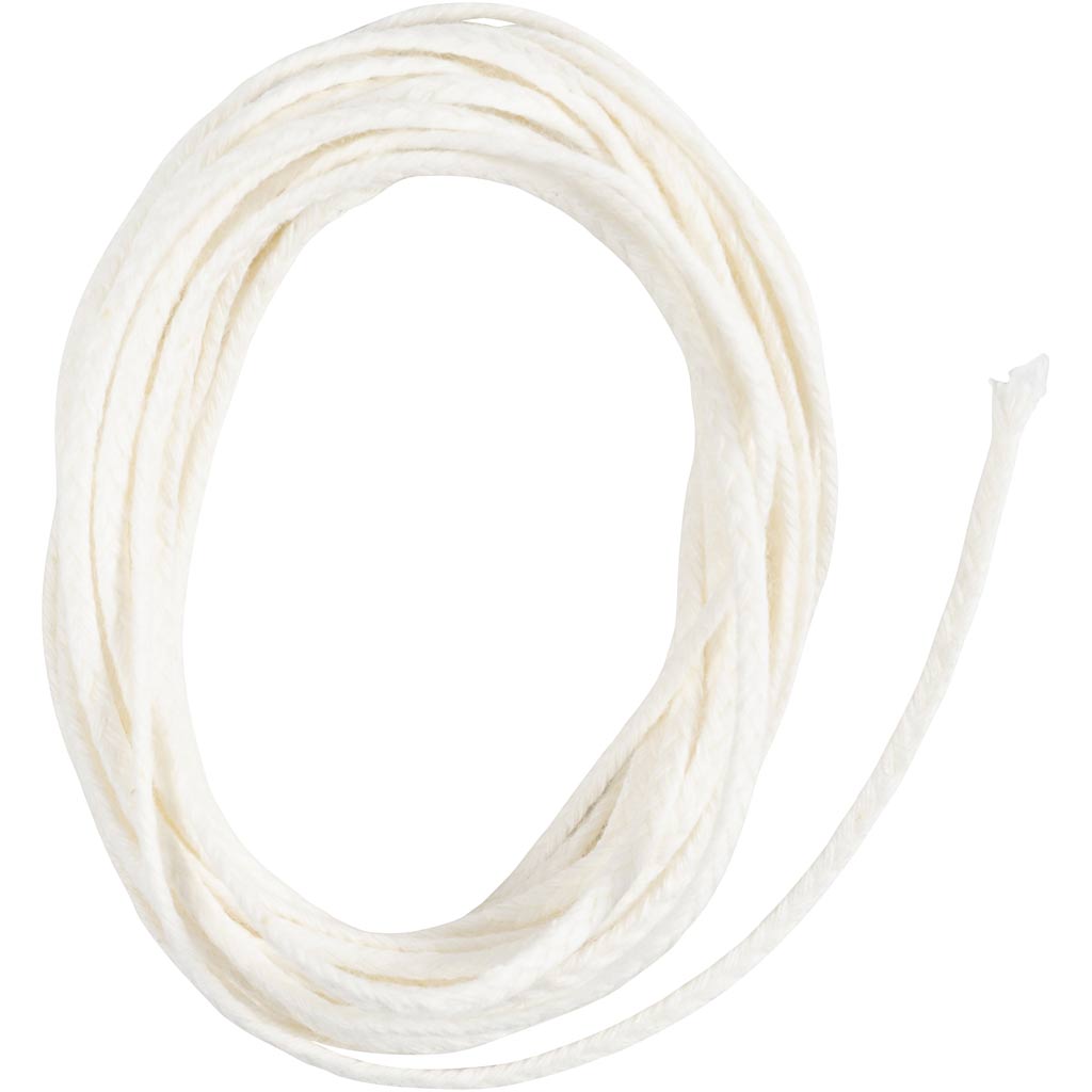 Mèche Creativ company pour stéarine, adaptée aux bougies coulées d'un diamètre de 50-70 mm, 100 gr, 3 m 1 boîte