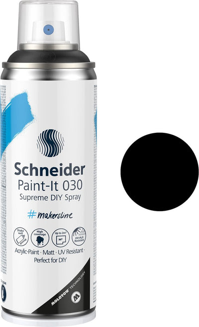Schneider Schneider S-ML03050001 Paint Spray-it-it-it 030 Black 200ml Paint acrylique