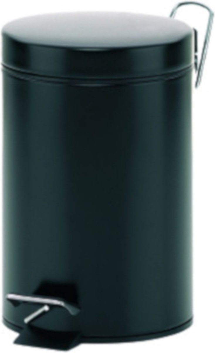 Poubelle à pédale Kela Monaco - 3 l - noir -