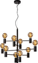Lucide leanne - suspension - ø 65 cm - 10xe27 - noir