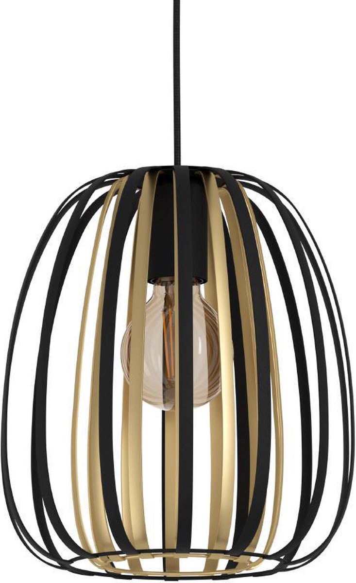 Suspension Eglo encinitos - e27 - ø 25,5cm - acier - or noir