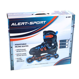 Alerte Alerte en ligne Skates Taille 31-34 Blue Orange Black