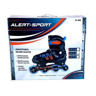 Alerte Alerte en ligne Skates Taille 35-38 Black Blue Orange