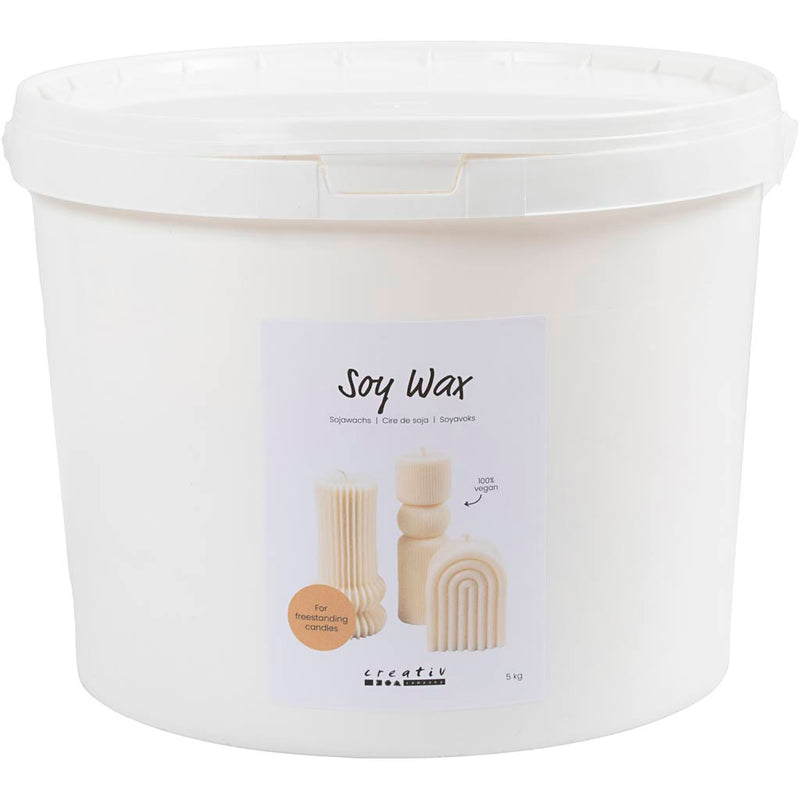 Cire de soja Creativ company, pour bougies autonomes, crème, 5 kg 1 boîte