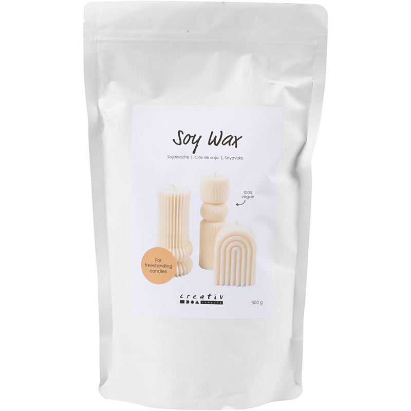 Cire de soja Creativ company, pour bougies autonomes, crème, 500 gr 1 boîte